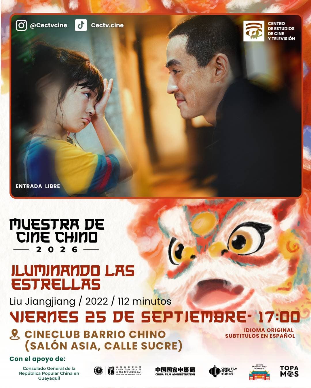 Imagen del evento: Iluminando las estrellas | Muestra de Cine Chino 2026