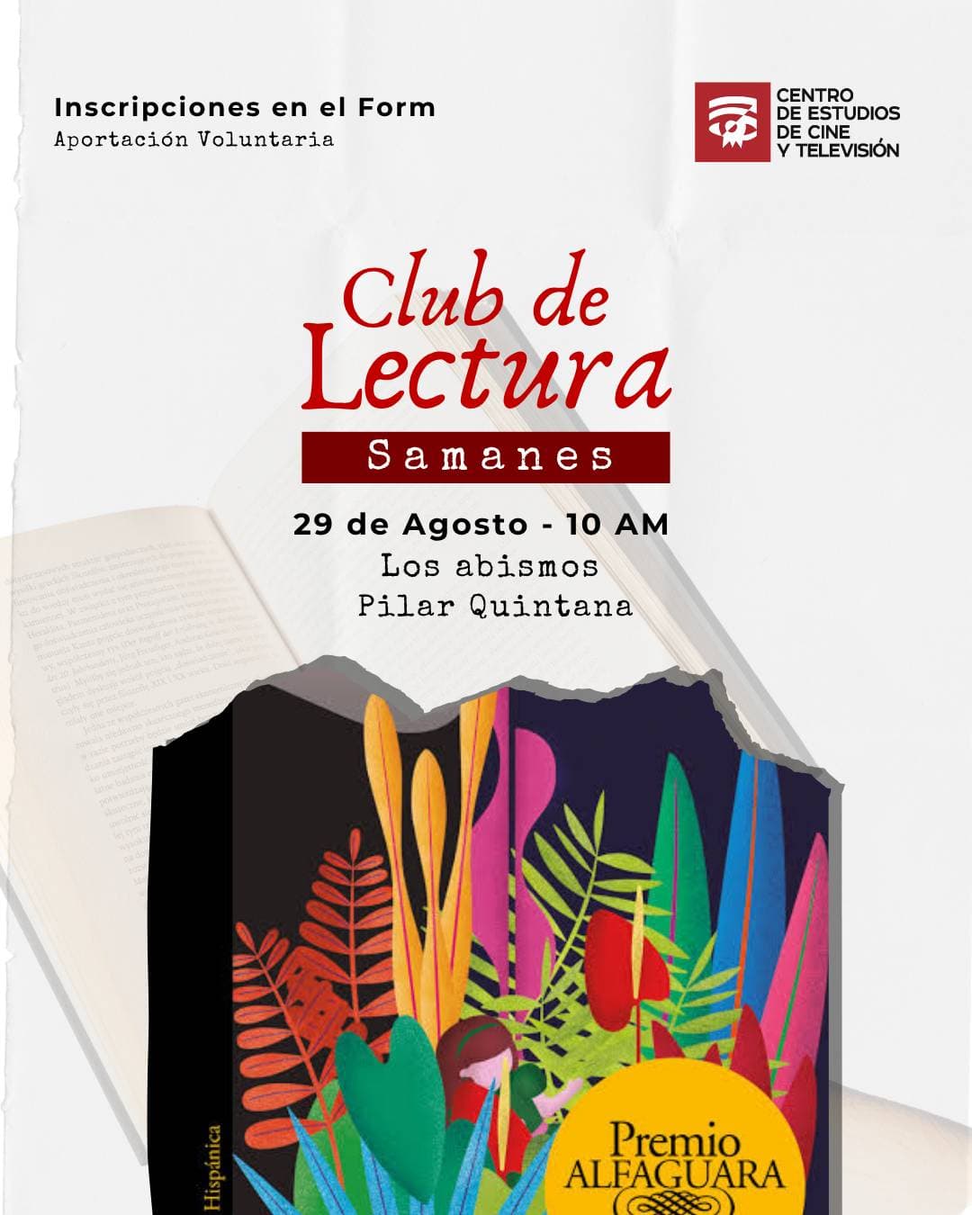 Imagen del evento: Club de Lectura Samanes: Los abismos de Pilar Quintana