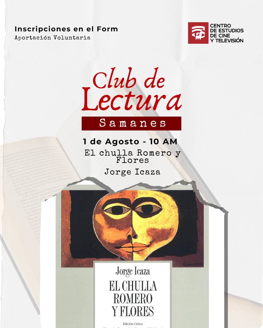 Imagen del evento: Club de Lectura: El chulla Romero y Flores