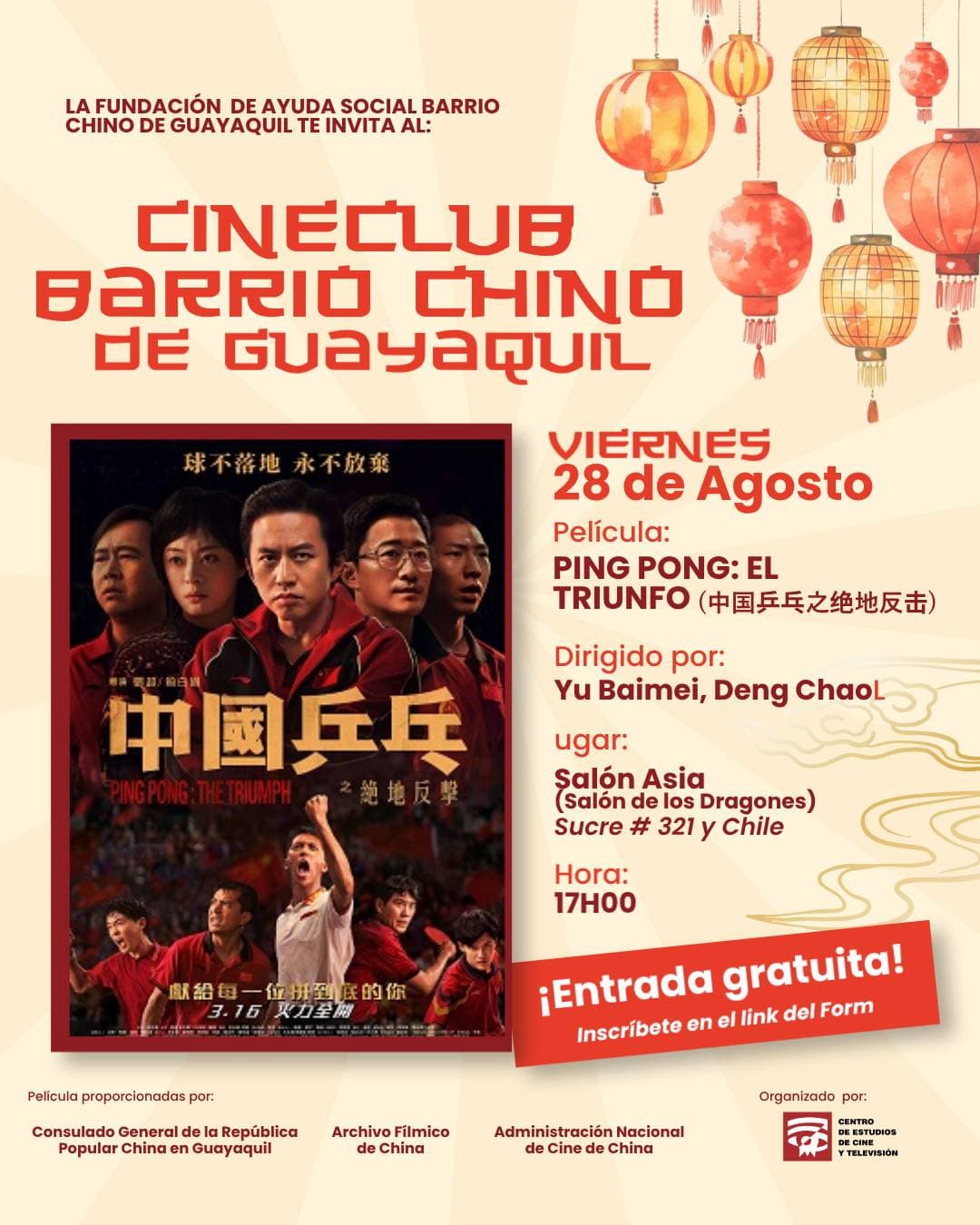 Imagen del evento: Cineclub Barrio Chino: Ping Pong: The Triumph (中国乒乓之绝地反击)