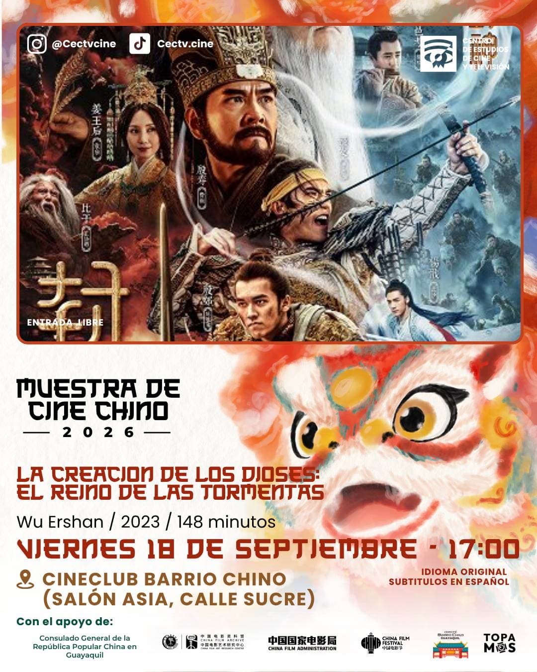 Imagen del evento: La creación de los dioses: El reino de las tormentas| Muestra de Cine Chino 2026
