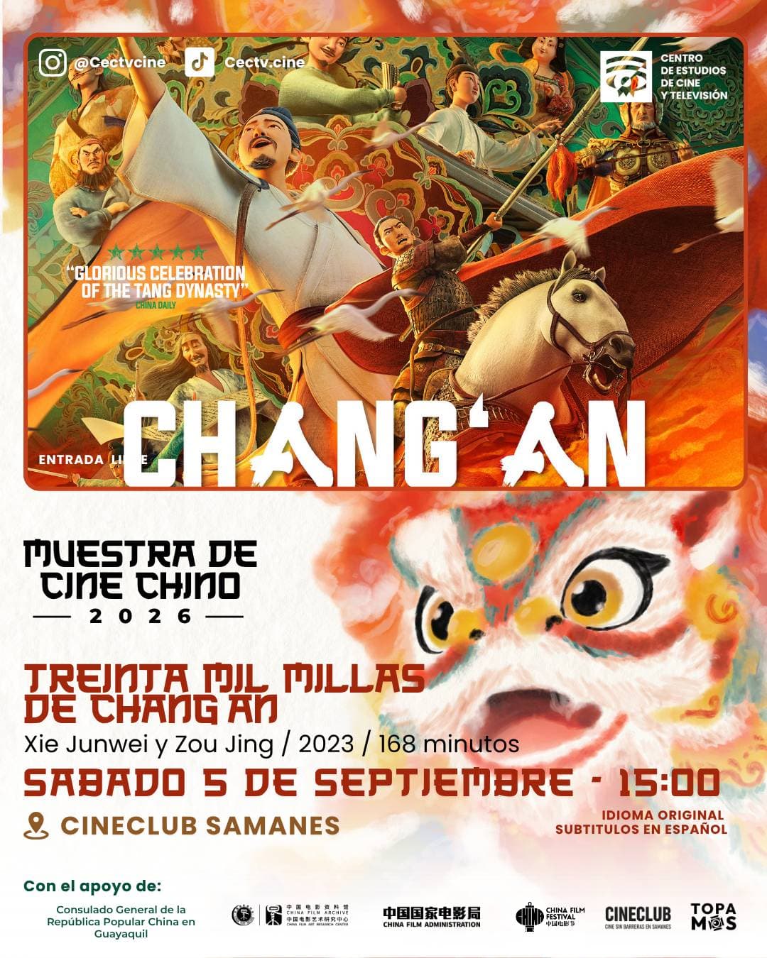 Imagen del evento: Treinta mil millas de Chang'an | Muestra de Cine Chino 2026